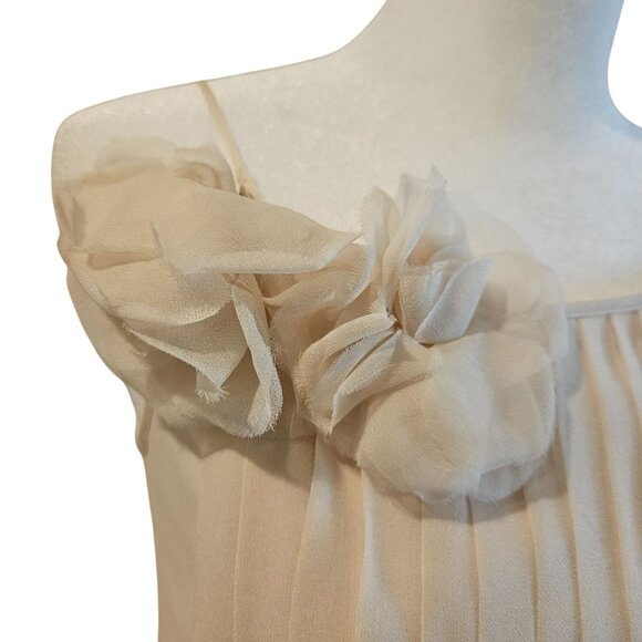 Laundry Ivory 0 Silk Chiffon Midi Dress – Romantic Core Bridalcore Elegance - Picture 5 of 16